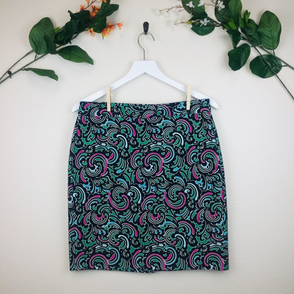 Banana Republic Colorful Paisley Pencil Skirt Sz 8